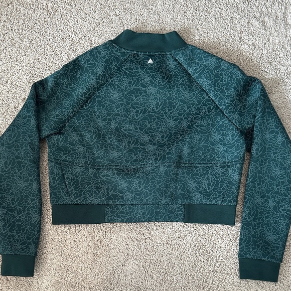 Floral Forest Green Bomber Jacket - Picture 2 of 2